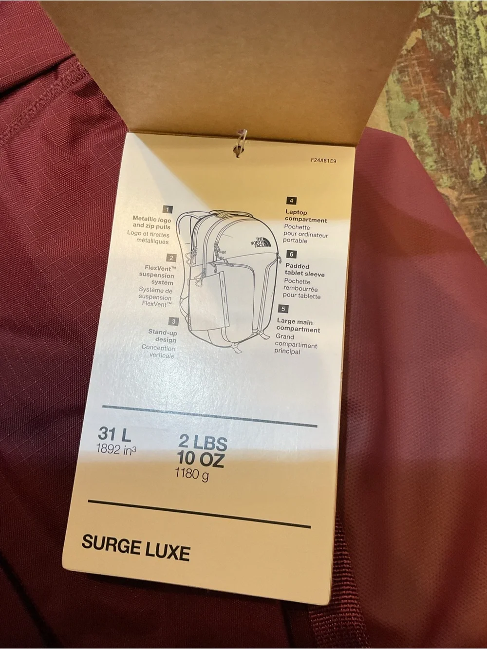 NWT North Face Women’s Surge Luxe Backpack